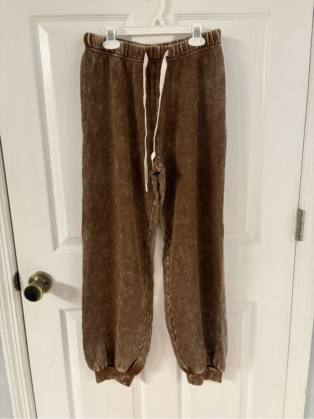 NEW aerie Brown Velour Drawstring Joggers